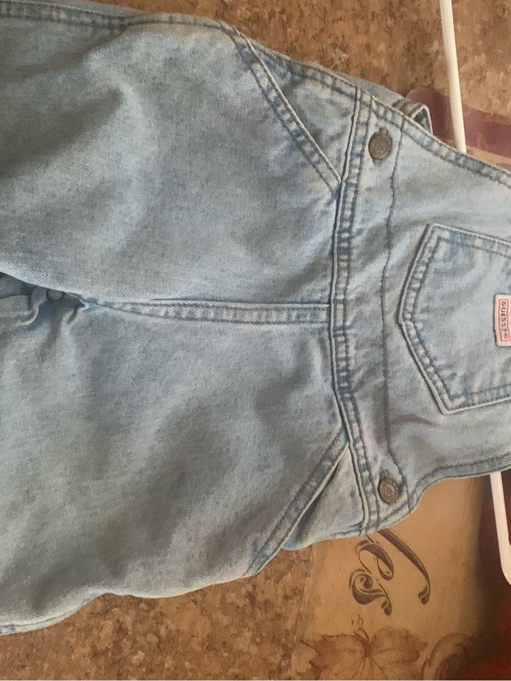 Guess Light Blue Denim with White and Red Logo Tag